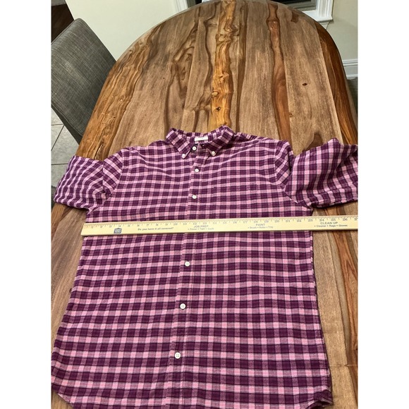 Hawker Rye Mens Slim Fit Stretch Button Down Shirt Purple Pink Plaid Long Sleeve - Picture 5 of 13